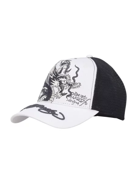Czapka z daszkiem Ed Hardy z twillu czarna