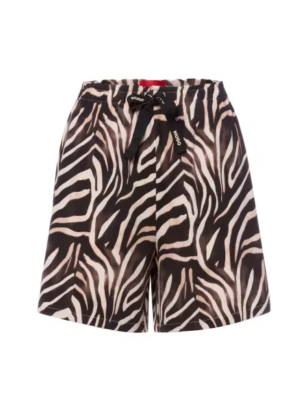 HUGO spodenki od piżamy Kobiety Sztuczne włókno wzorzysty S brązowy