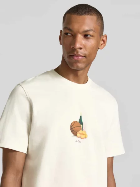 T-shirt z detalem z logo Les Deux biała