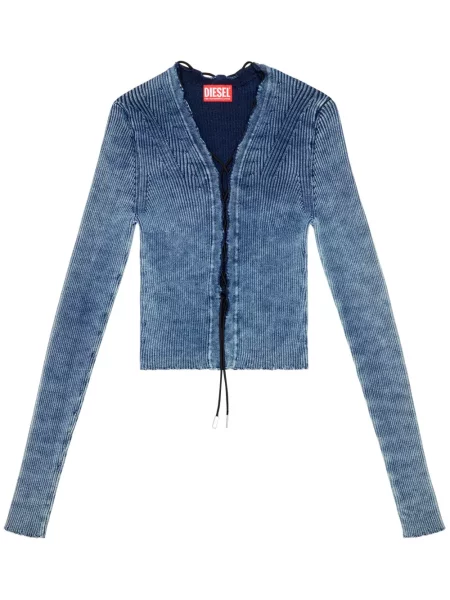 Top Diesel din dantelă albastru