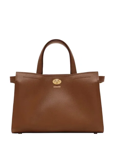 Geantă shopper Burberry în carouri maro