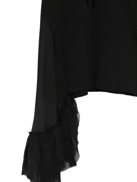 Tricou Ann Demeulemeester cu volane negru