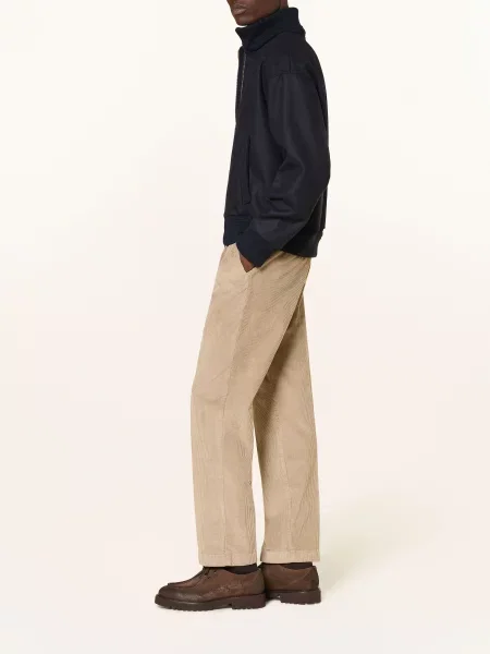 Cruna Kordové Kalhoty Belleville Tapered Fit béžová