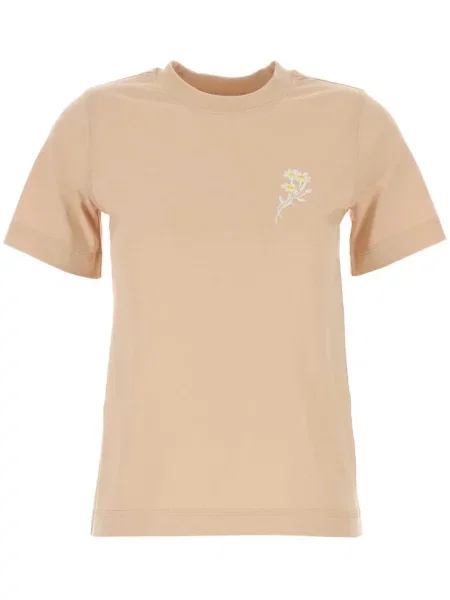 Tricou Burberry cu model floral cu imagine portocaliu