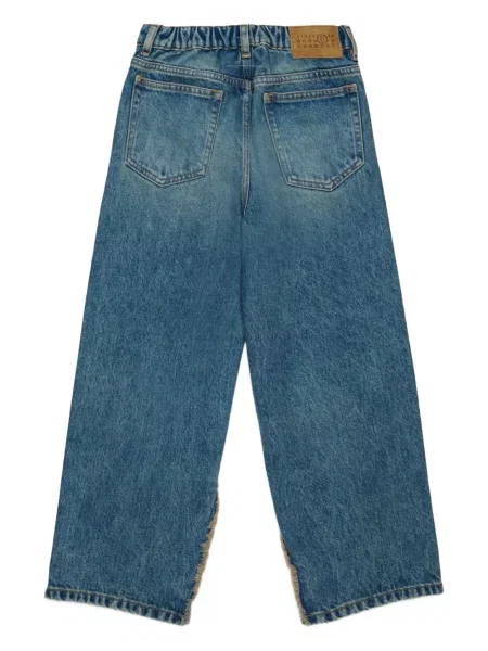 Jeansy straight leg dziecięce Mm6 Maison Margiela niebieskie
