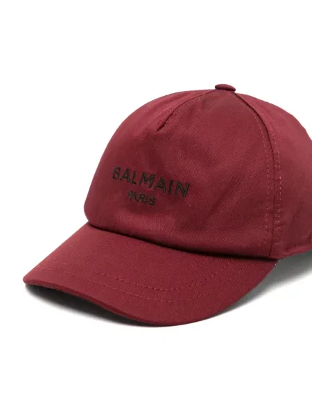 Czapka z daszkiem dziecięca Balmain czerwona