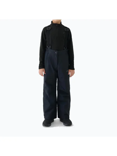 Pantaloni de schi pentru copii 4F Fnk deep black negru