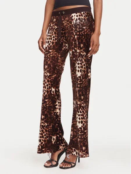 Juicy Couture Spodnji del trenirke Caisa Flare Fit rjava