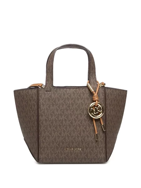 Shopper táska Michael Kors autogrammal barna