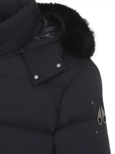 Blană artificială geacă cu puf Moose Knuckles negru