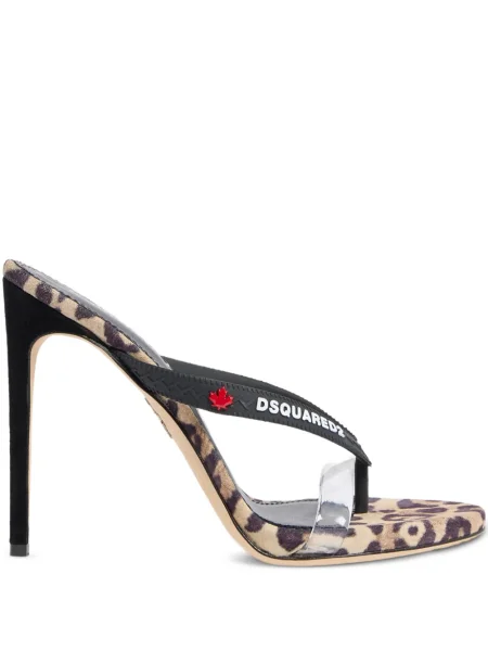 Sandale Dsquared2 cu model leopard alb
