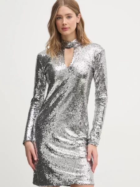 Šaty Artigli mini stříbrná