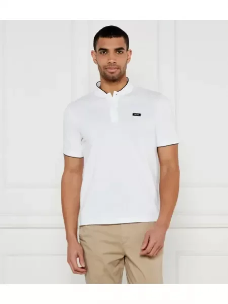 Calvin Klein Tenisz póló | stretch pique fehér