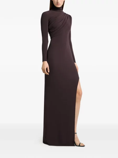 Rochie maxi Courreges din jerseu maro