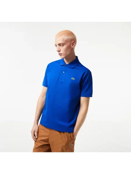 Lacoste Koszulka Polo Oryginał Petit Piqué niebieska