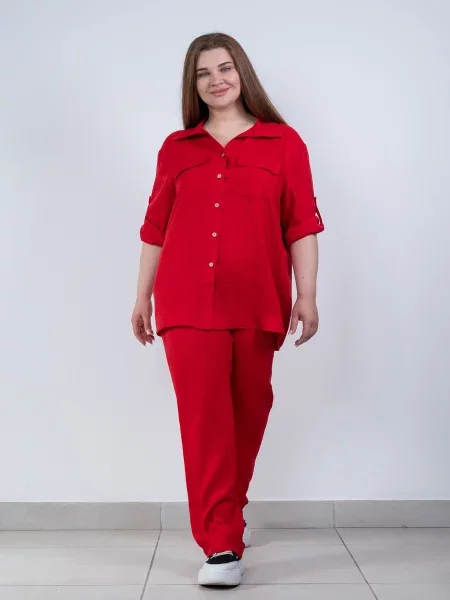 Брюки Nita из модала красные