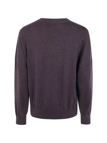Pulover Marant Etoile tricotate cu autograf maro