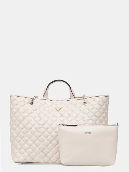 Guess geantă shopper pentru femei GIULLY bej