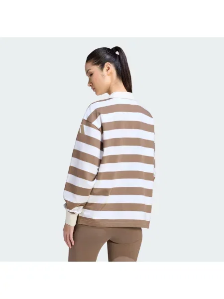 Koszulka polo Essentials Contemporary French Terry Longsleeve biała