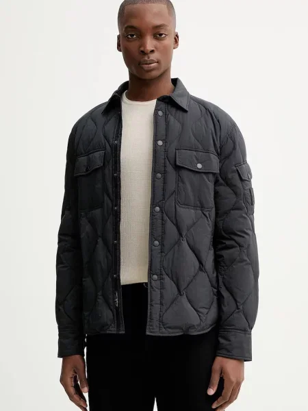 Péřová bunda Rag & Bone přechodná černá