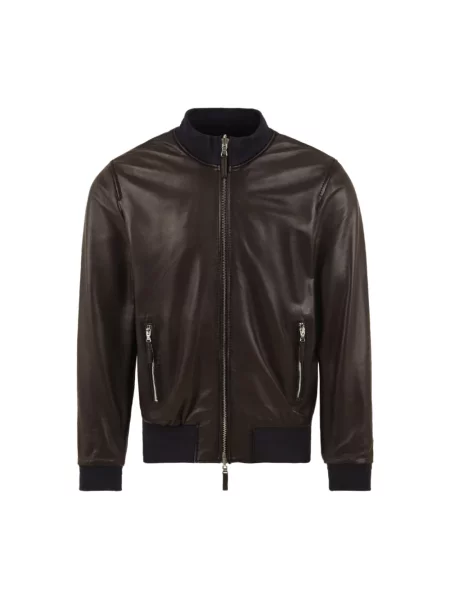 Kurtka skórzana The Jack Leathers brązowa
