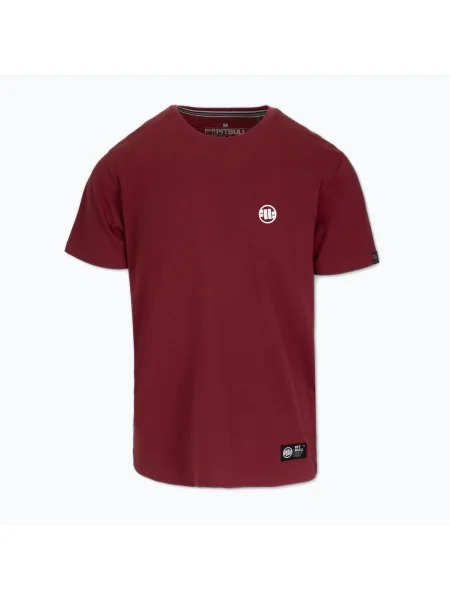 Мъжка тениска с лого Pitbull Small burgundy винено червено