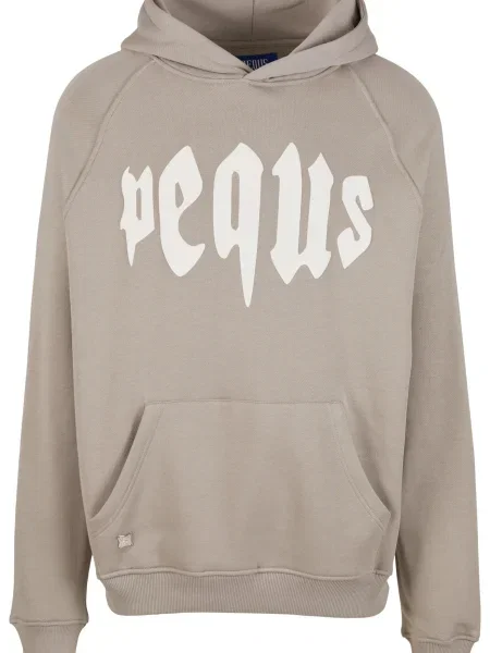 Pequs Sweater majica sivkasto bež bijela