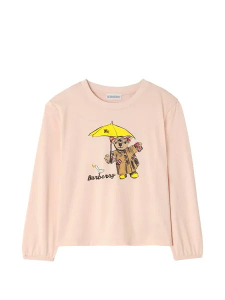 Koszulka dziecięca Burberry różowa