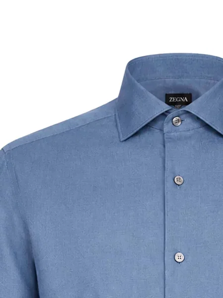 Cămașă Zegna cu guler italian albastru