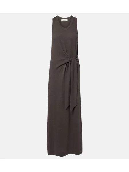 Rochie maxi Lisa Yang din cașmir maro