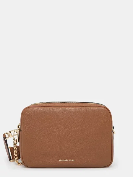 MICHAEL Michael Kors crossbody torbica usnjena rjava