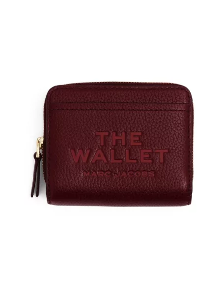 Portfel Marc Jacobs skórzany z logo czerwony