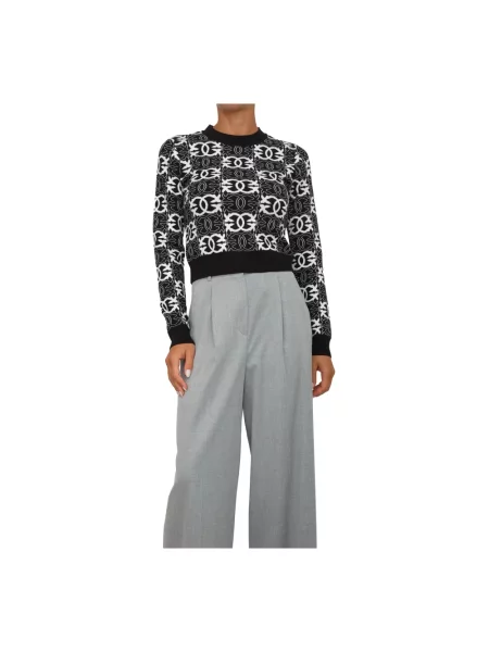 Sweter Pinko żakardowy elegancki czarny