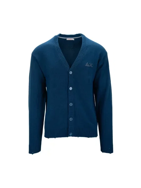 Sweter Sun68 wełniany niebieski
