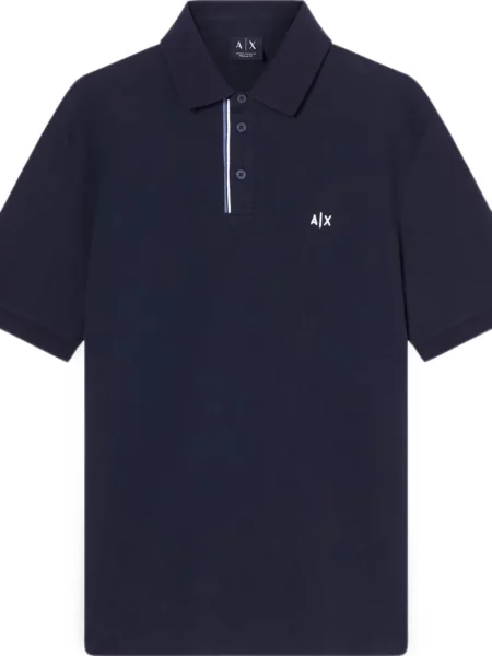 Tricou polo Armani Exchange cu imagine albastru