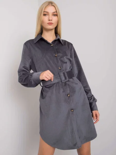 Oblekové šaty Fashionhunters sivá