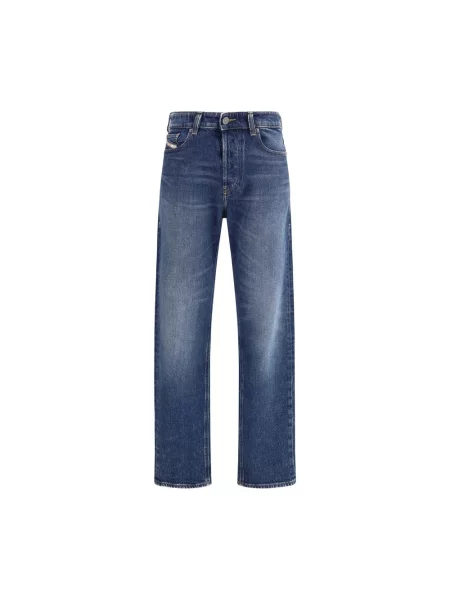 Diesel jeansy high waist niebieskie