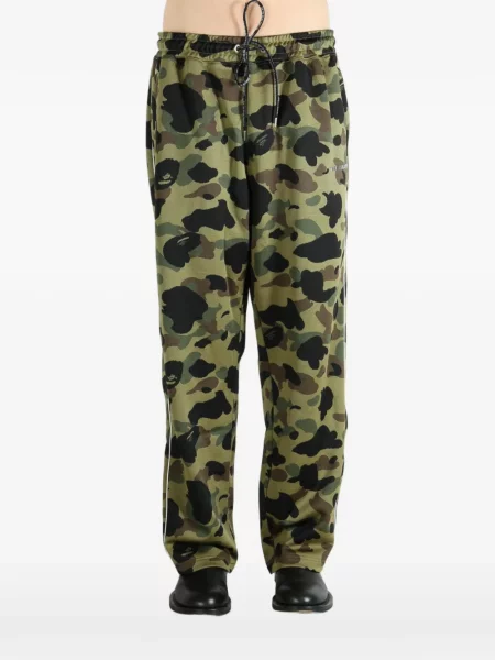Pantaloni A Bathing Ape® cu imagine alergare verde