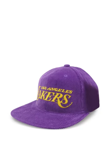 Șapcă Mitchell & Ness cu broderie de catifea cord violet