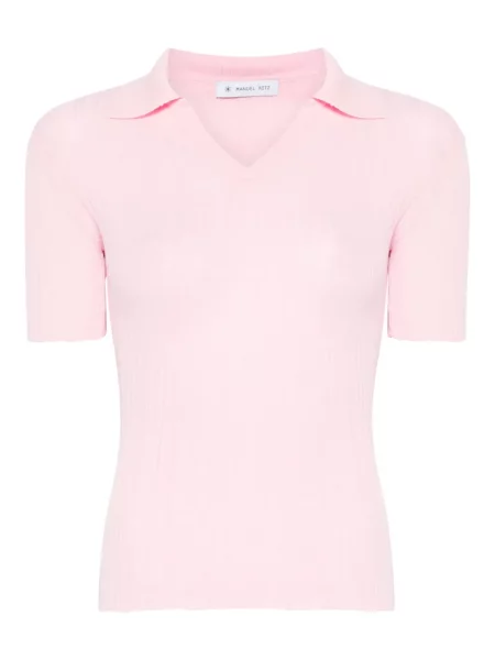 Koszulka Manuel Ritz prążkowana różowa