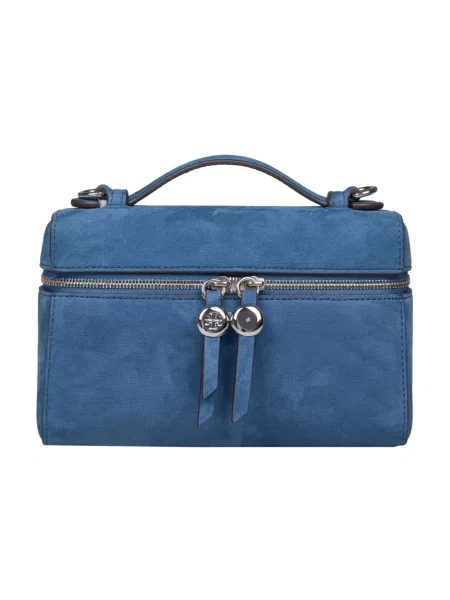 Torebka Tory Burch skórzana niebieska