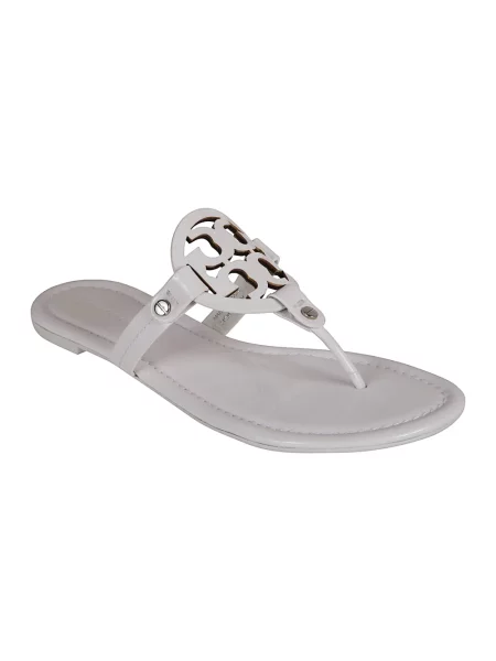 Klapki Tory Burch skórzane białe