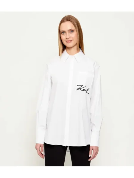 Karl Lagerfeld Bluză negru alb