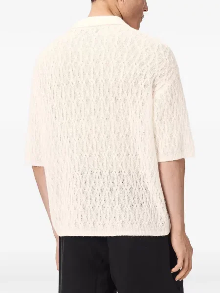Scurt tricou polo Allsaints tricotate
