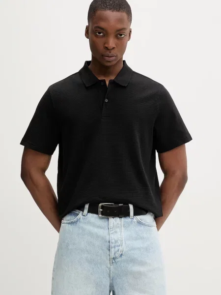 Tricou polo Tommy Jeans negru