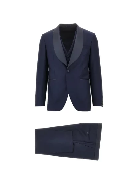 Costum Tagliatore de lână cu rever albastru