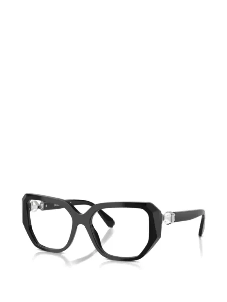 Ochelari de soare Swarovski cu imprimeu geometric negru