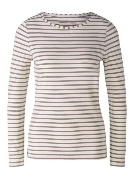 OUI Tricou Sumiko maro / murdar alb