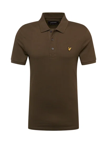 Lyle & Scott Tricou galben / ombră kaki