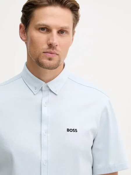Рубашка Boss Green зеленая